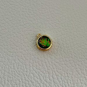 Iridescent Sparkly Druzy Tiny Small Dainty Pendant Charm, Glitter Stone Necklace